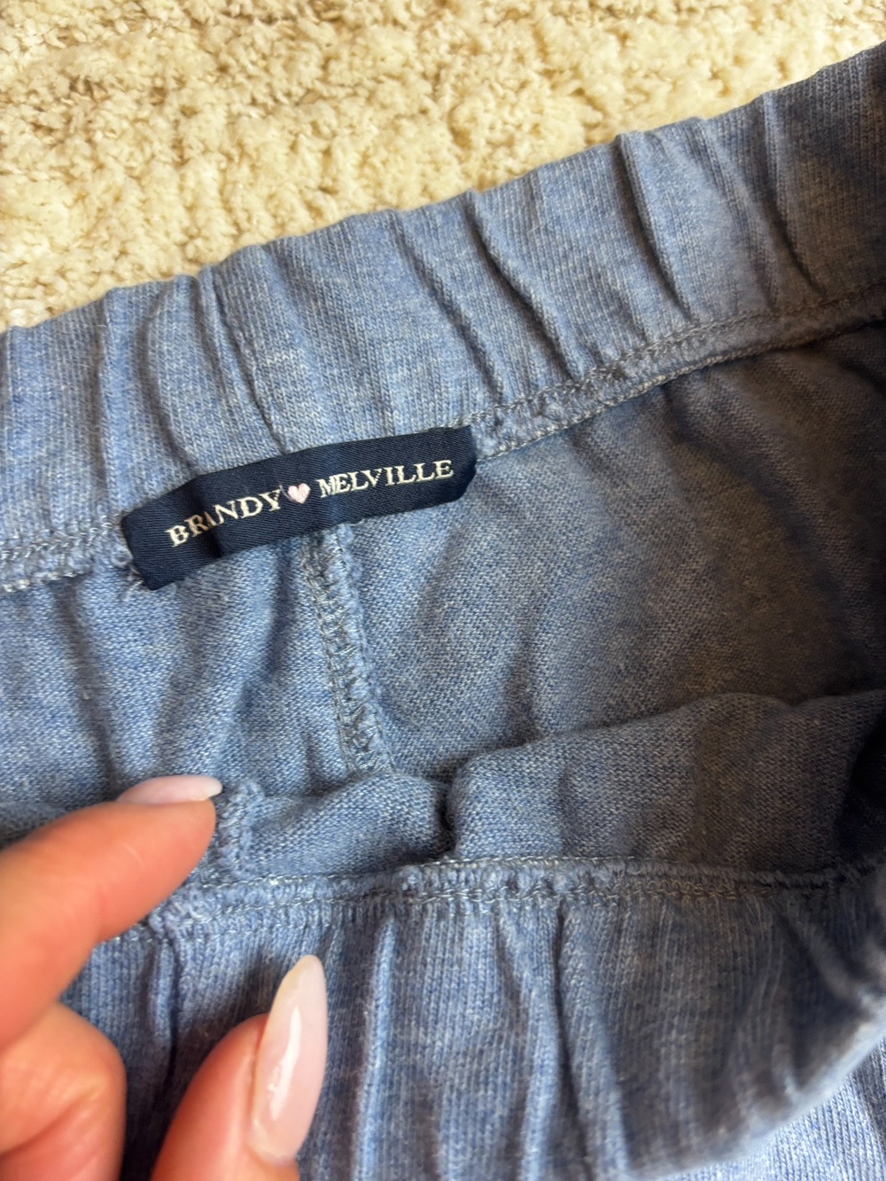 Brandy Melville Wide Leg Lounge Pants Blue Gray One Size